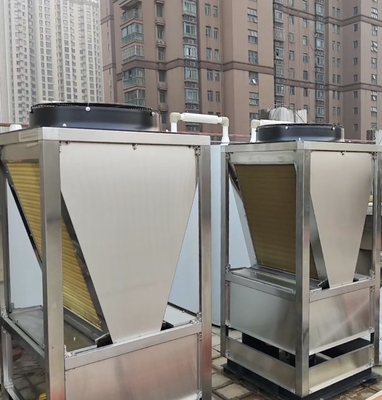 Stainless Steel R410A Hot Water Air Source Heat Pump High Temperature 85 Degree