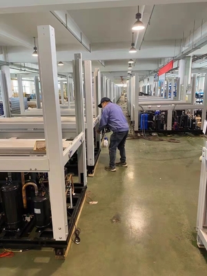 52Kw R410A Low Temperature Variable Frequency Cascade Heat Pump For Slaughterhouse