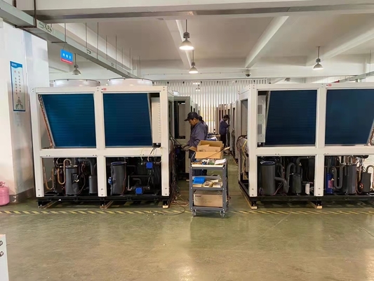 52Kw R410A Low Temperature Variable Frequency Cascade Heat Pump For Slaughterhouse
